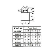 Замок навісний GERDA KZZS 50мм чорний, фото 2