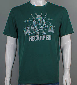 Футболка супер-батал Нескорені 2501сб (Уп.2шт 5XL,6XL), Смарагдовий