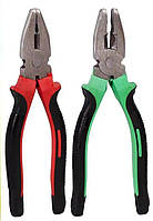 Плоскогубці Пасатижі комбіновані посилені 20 см із прогумованою ручкою. Великі. Хромомолібденова сталь