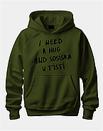 Худі з принтом "I Need a Hug and Sosiska v Tisti", фото 4