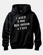 Худі з принтом "I Need a Hug and Sosiska v Tisti", фото 3