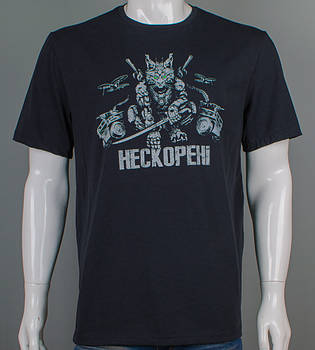 Футболка батал Нескорені 2501б (Уп.4шт 3XL,4XL), Чорний