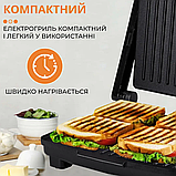 Гриль контактний Sokany KJ202SS 2000 Вт, фото 4