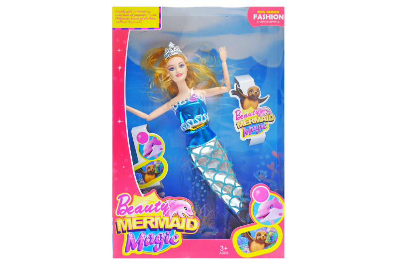 Кукла Beauty Mermaid Magic Русалка 28см шарнирная картонная упаковка 22*32*5см