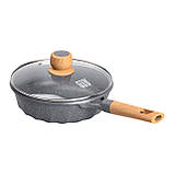 Сотейник із антипригарним покриттям, 2,7 л. Ø 24 см. сірий MGC, фото 5