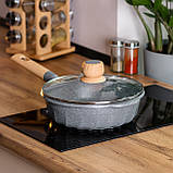 Сотейник із антипригарним покриттям, 2,7 л. Ø 24 см. сірий MGC, фото 6