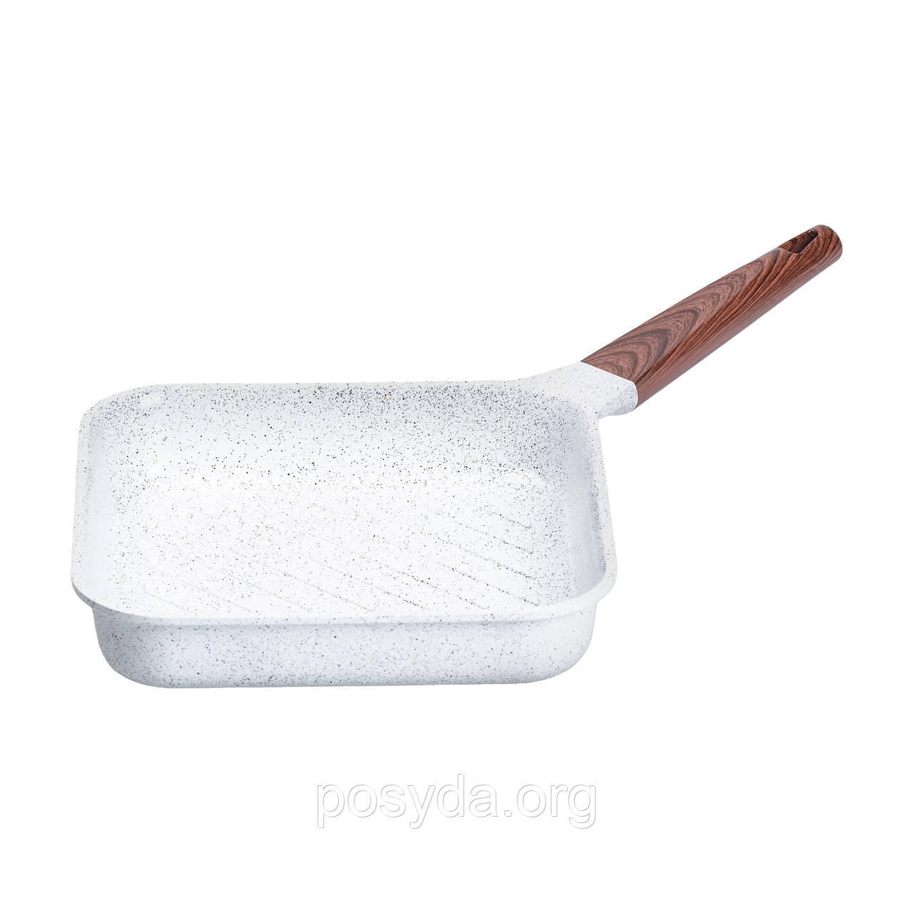 Сковорідка-гриль алюмінієва з антипригарним покриттям, білий MGC, фото 1