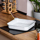 Сковорідка-гриль алюмінієва з антипригарним покриттям, білий MGC, фото 6