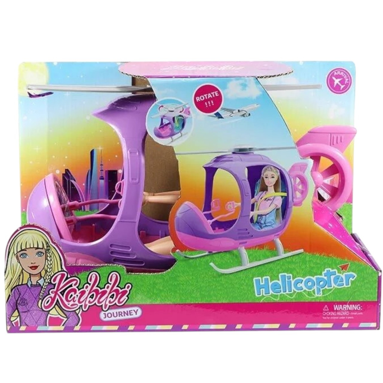 Ігровий набір Kaibibi (лялька 30 см, одяг, що знімається, вертоліт, в коробці) WG 205, фото 1