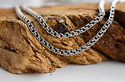 Чоловічий срібний браслет Meridian 925 проби круглий бісмарк з чорнінням 19 розмір 24101/119