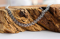 Чоловічий срібний браслет Meridian 925 проби плетіння "Блискавка" з чорнінням  24113/119