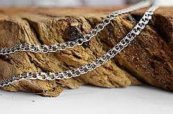 Срібний ланцюжок Meridian 925 проби Плоський бісмарк з чорнінням  25103/11450