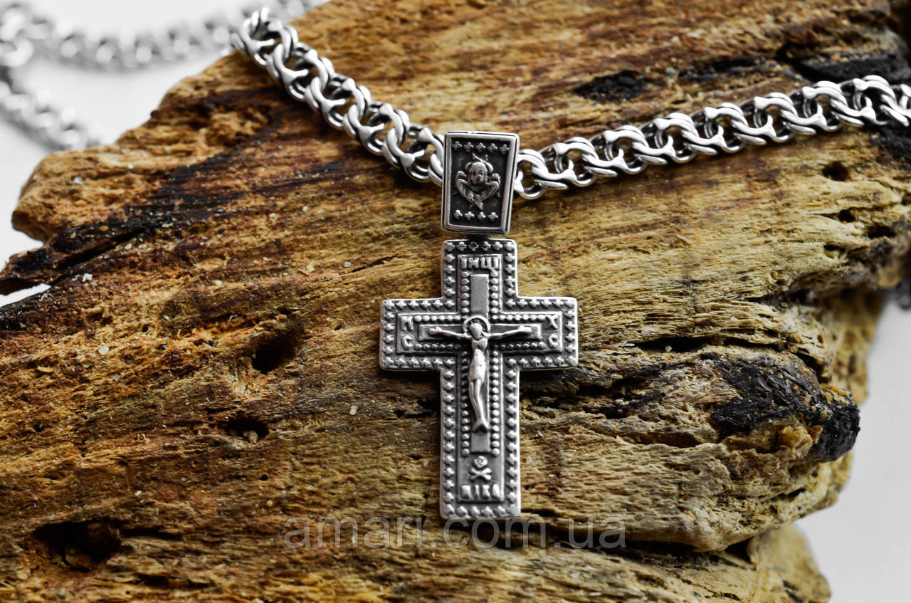 Срібний хрест Meridian 925 проби Кр03ч, фото 1