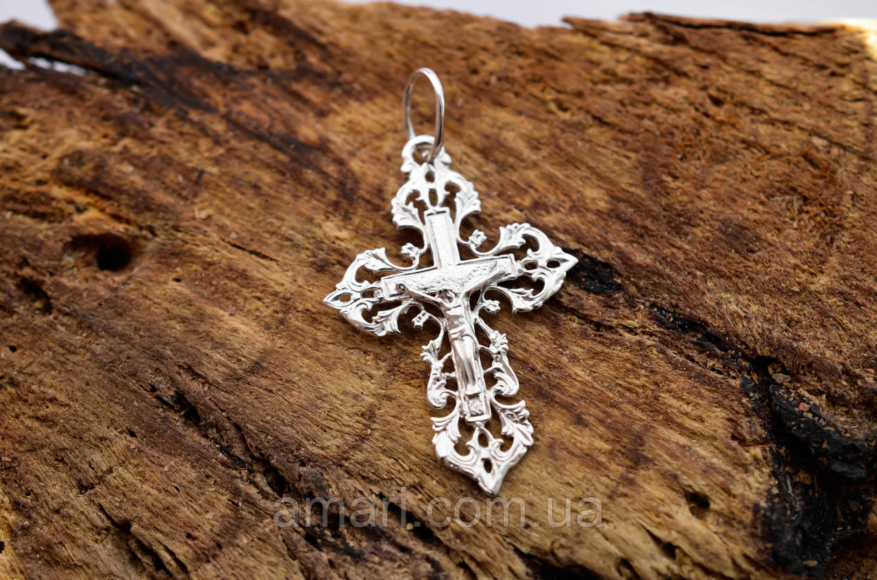 Срібний хрест Meridian 925 проби Кр18, фото 1