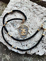 Срібна ладанка Meridian 925 проби з позолотою і чорнінням Л0042з без шнурка