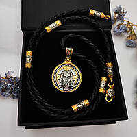 Срібна ладанка Meridian 925 проби з позолотою і чорнінням Л0058з без шнурка