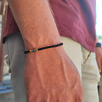 Шовковий браслет зі срібними вставками та закінченнями Meridian 925 проби 426/3