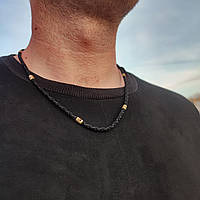 Шнурок з срібними закінченнями і вставками Meridian 925 проби в позолоті 866/4трз