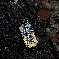 Срібний жетон з позолотою "Козак-характерник" (Індивідуальне гравіювання) П0221з