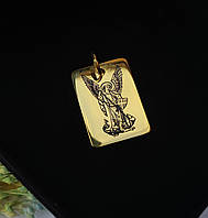 Підвіс зі срібла 925 проби з позолотою "Арх.Михаїл" (Індивідууальне гравіювання)