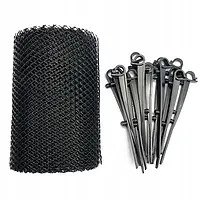 Сітка захисна для водостоку від листя 6 м х 18 см 15 гачків VOREL-69851