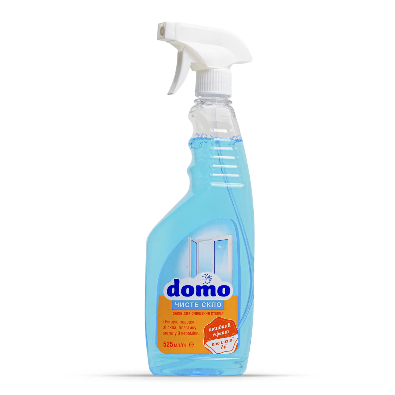 Засіб для очищення скла, DOMO (тригер 525 мл) (синій), XD 40001