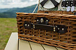 Кошик для пікніка на 2 персони 38 x 26 x 18 см, фото 7