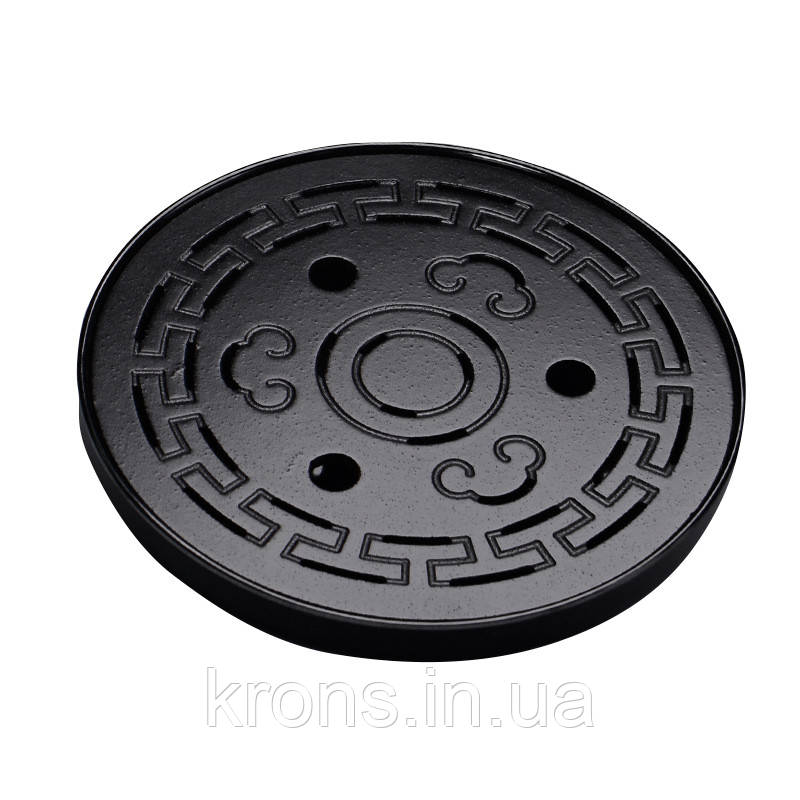 Чабань #6 дошка для чайних церемоній 25,5*4,5 см бамбуковий круглий Black, фото 1