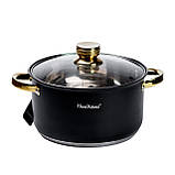 Набір каструль з нержавіючої сталі 4 штуки 6,1/3,9/2,8/2,1 л, фото 5