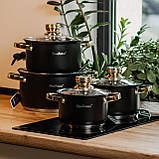 Набір каструль з нержавіючої сталі 4 штуки 6,1/3,9/2,8/2,1 л, фото 7