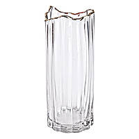 Декоративна скляна ваза для квітів, 10 x 10 x 24,5 см