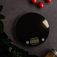 Ваги кухонні електронні SOKANY SK-19023 до 5 кг з плоскою платформою, чорний