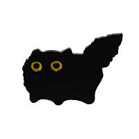 Значок пін BROCHE Кіт Чорний 2,0 х 1,7 см BRGV114192