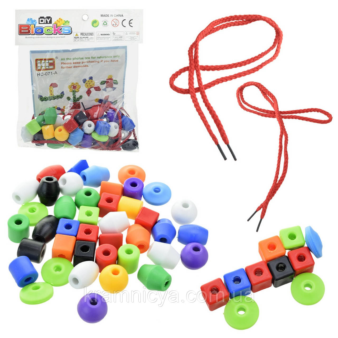 Розвиваюча Логіка-Шнурівка-Мозаїка «Diy Blocks» (HC-071-A)