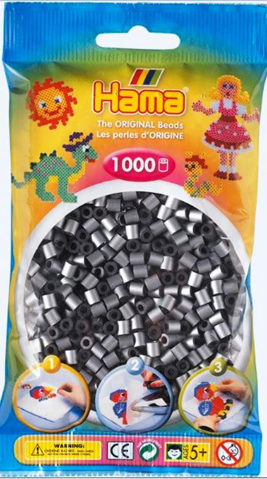 Намистини для термомозаїки під срібло 1000 шт 5мм Hama 207-62