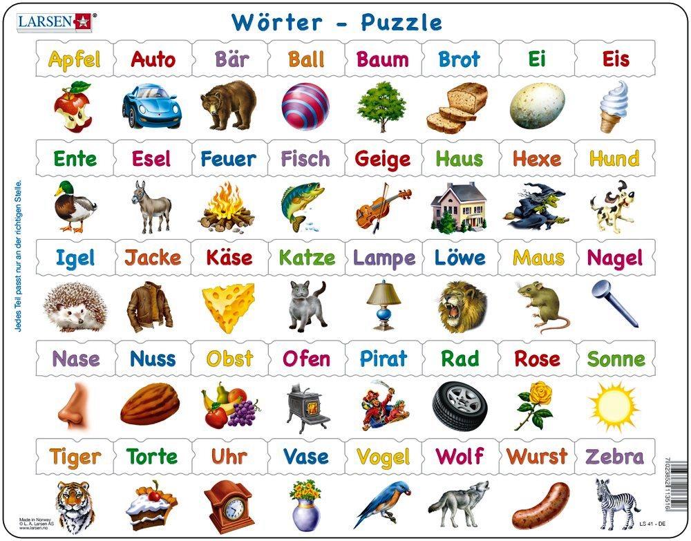 Пазли Larsen Вчися читати німецькою серія Максі (LS41-DE)