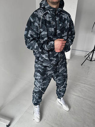 Сірий спортивний костюм з плащівки анорак штани, фото 1