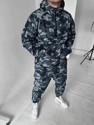 Сірий спортивний костюм з плащівки анорак штани, фото 2