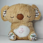 Дитяча іграшка дихаюча коала для сну 25 см Бежева, Музична іграшка-нічник мила Коала з функцією дихання, фото 8