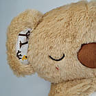 Дитяча іграшка дихаюча коала для сну 25 см Бежева, Музична іграшка-нічник мила Коала з функцією дихання, фото 2