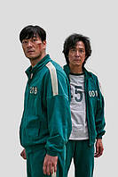 Костюм з серіалу "Гра в кальмара", Унісекс, Смарагдово-зелений