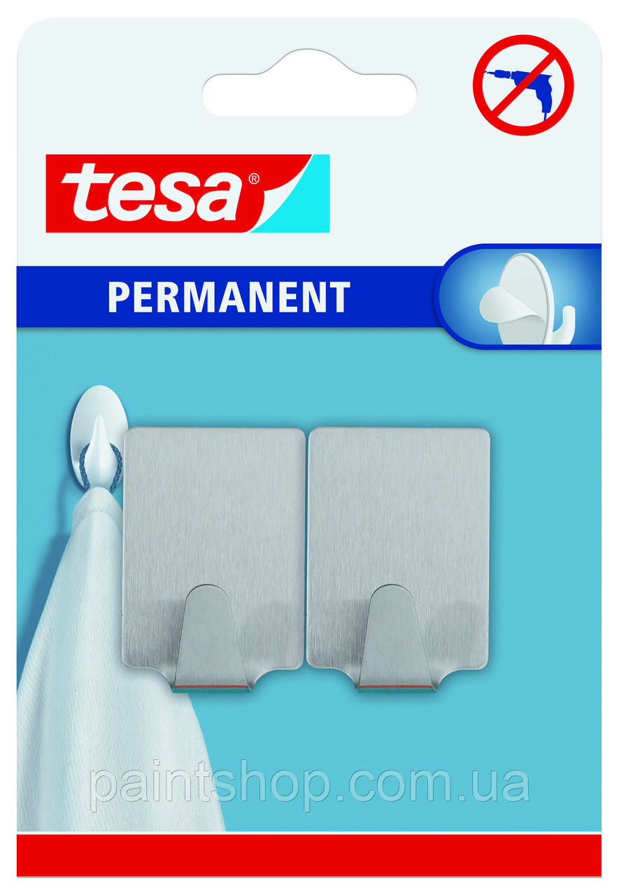 Гачки металеві прямокутні L Tesa Permanent 2 шт