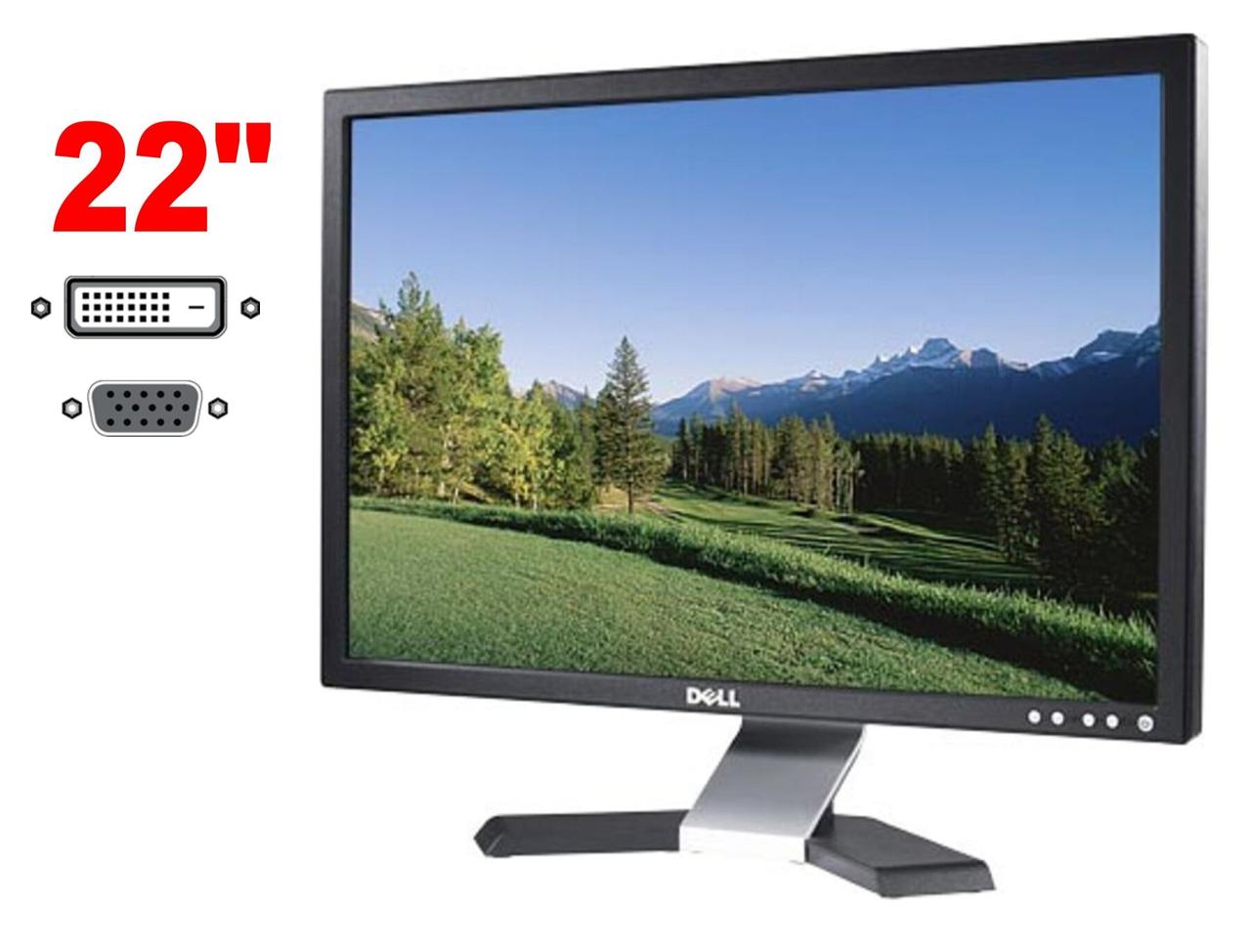 Монітор Dell E228WFPc / 22" (1680x1050) TN / 1x DVI, 1xVGA / VESA 100x100
