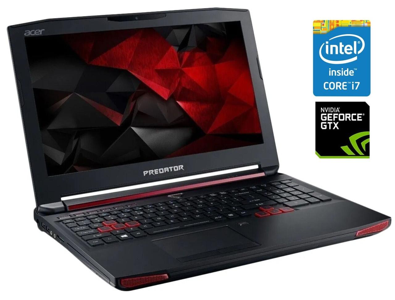 Ігровий ноутбук Б-клас Acer Predator 15 G9-591/ 15.6" 1920x1080/ i7-6700HQ/ 32GB RAM/ 256GB SSD+1000GB HDD/ GTX 980M 4GB