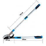 Сучкоріз для обрізки гілок професійний, телескопічні ручки 700-980 мм + маска у комплекті, фото 2