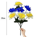 Штучні квіти букет нарциси та волошки серія Україна, 35см, фото 4