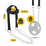 Тренажер для м'язів шиї 4FIZJO з ланцюгом Black (P-5905973402095), фото 4