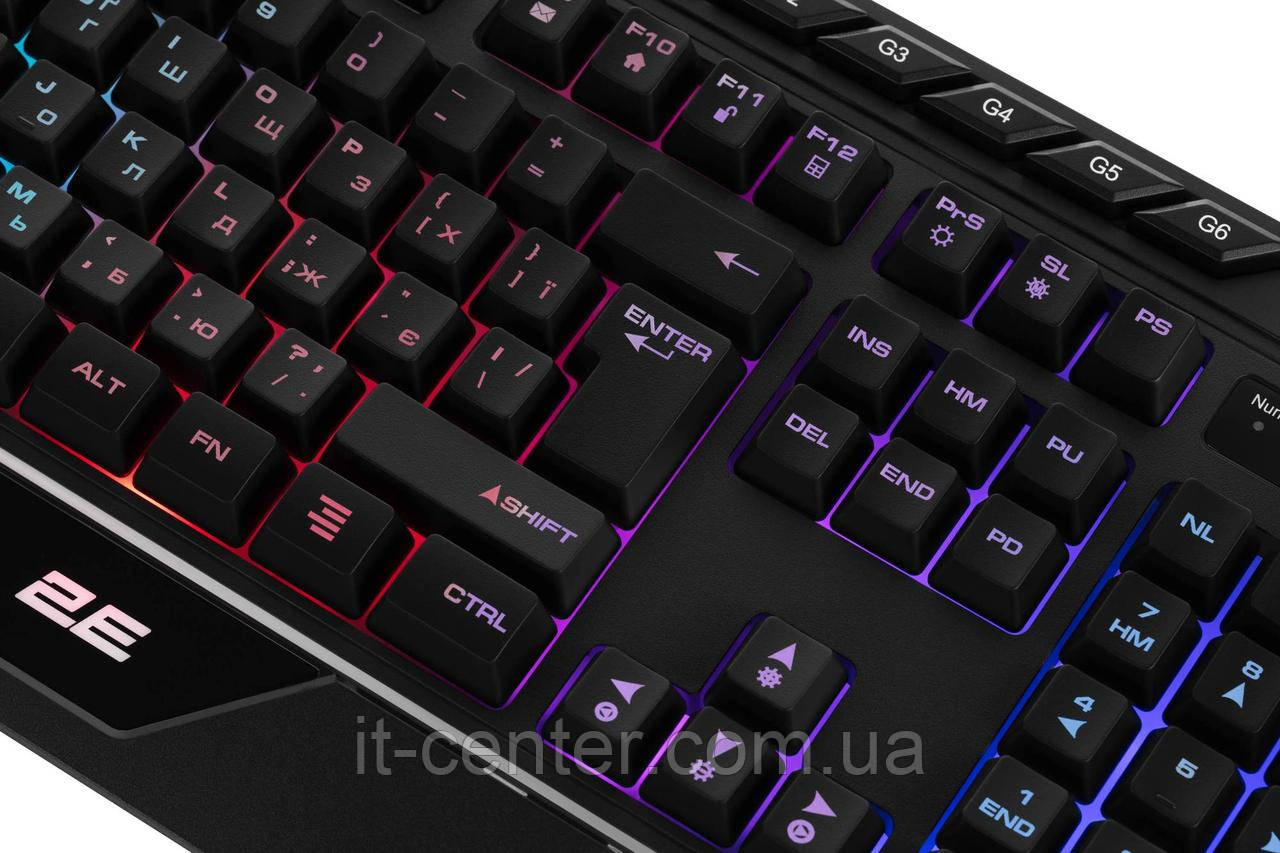 Клавіатура з підсвіткою 2E Gaming KG315 RGB USB Black Ukr (2E-KG315UBK)