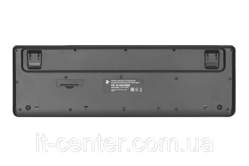 Клавіатура бездротова 2E KS220 WL Ukr Black (2E-KS220WB)