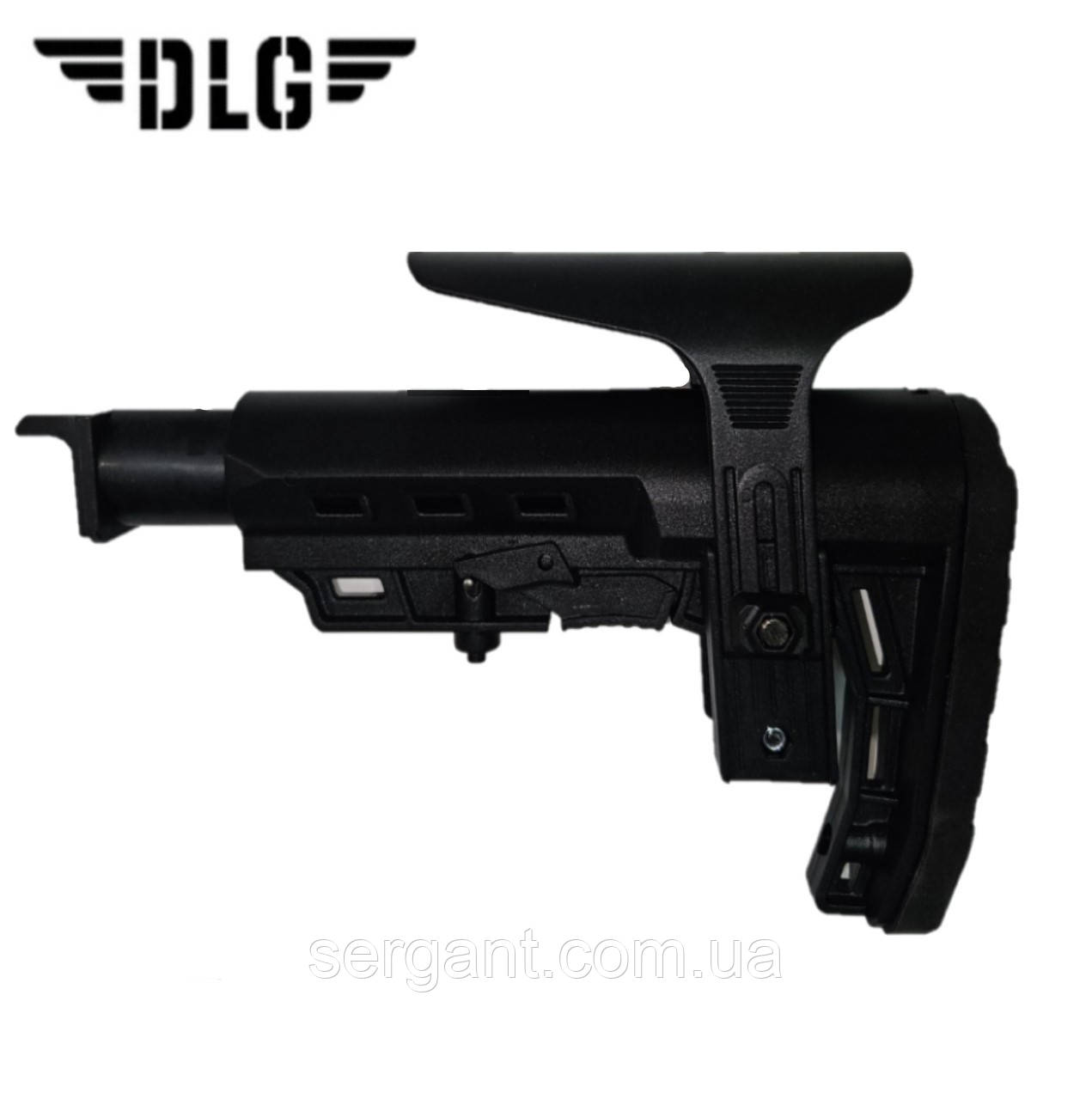 Нескладний телескопічний приклад із щокою АК-DLG-Р Tactical для АК47/АКМ/АК74 замість штатного приклада ВЕСЛО